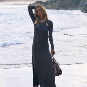 Free People Gray Maxi Dress